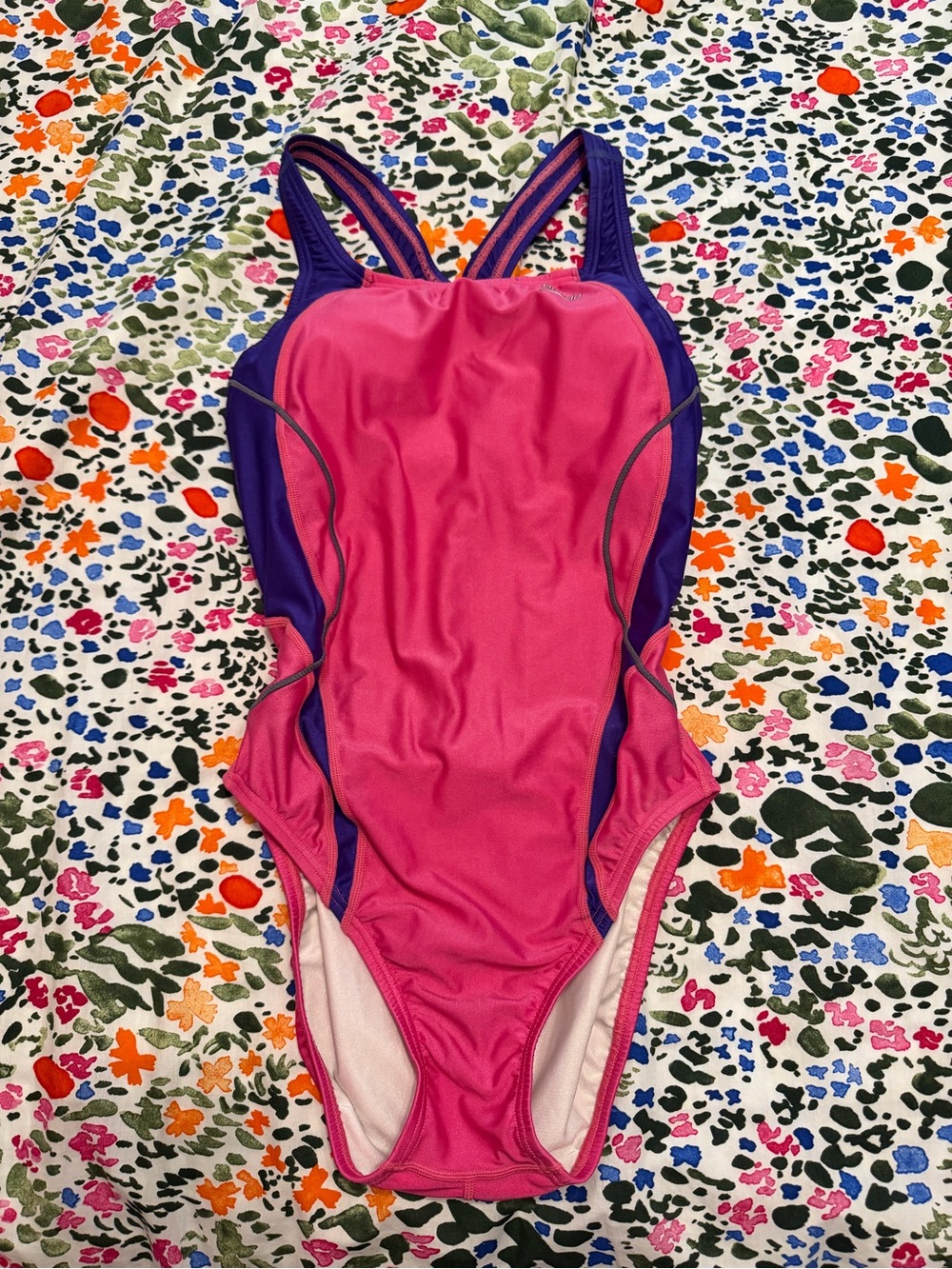 Pink and Purple One-Piece Speedo